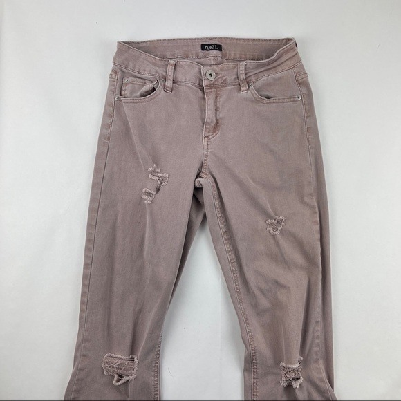 Rue 21 Jeans Womens 4 Pink Distressed - Picture 4 of 11